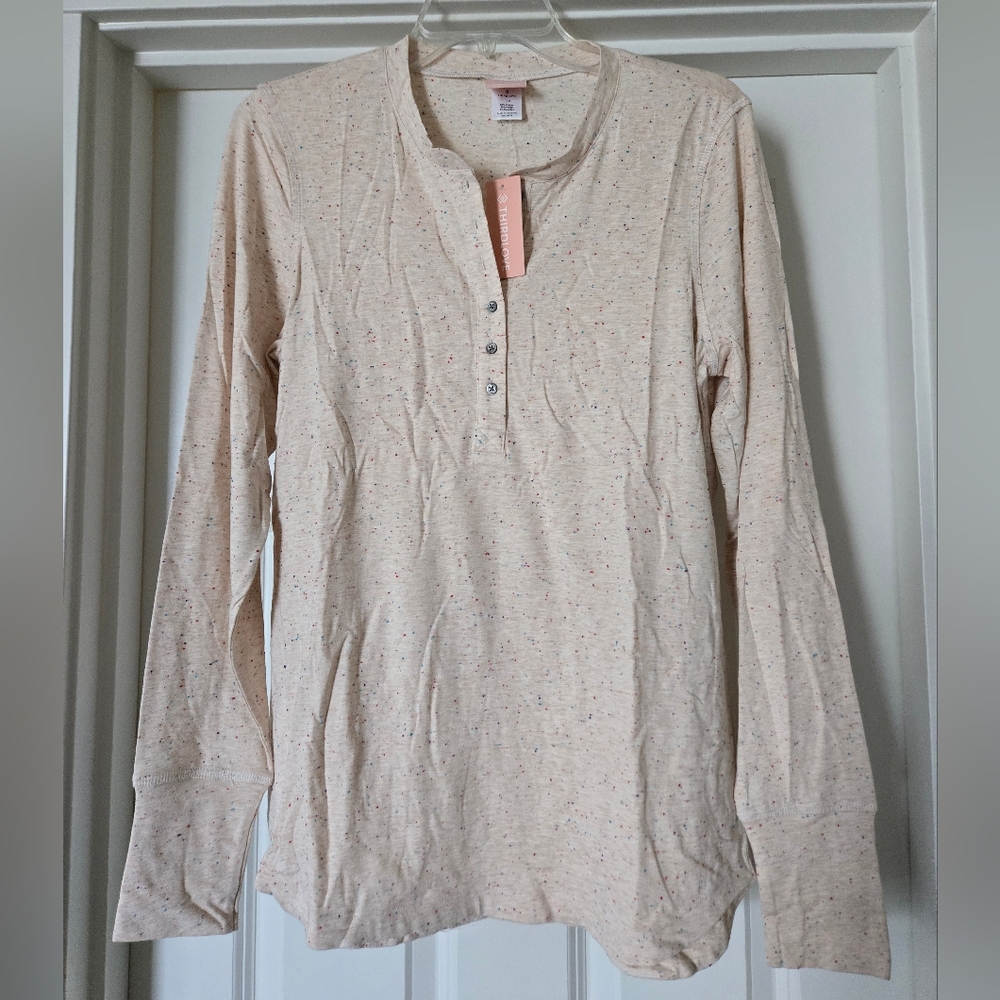 Third Love Women's Cream Henley Top